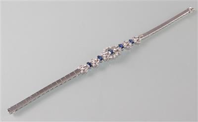 Brillant-Diamant Saphirarmband - Art, antiques and jewellery