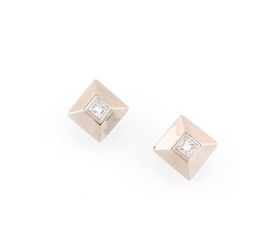 Diamantohrclips zus. ca.1,80 ct - Arte, antiquariato e gioielli
