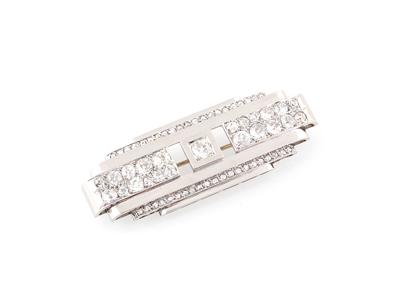 Diamantbrosche zus. ca.3,50 ct - Umění, starožitnosti a šperky
