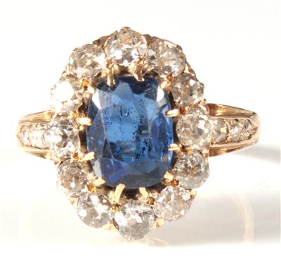 Diamantdamenring um 1900 - Antiques, art and jewellery