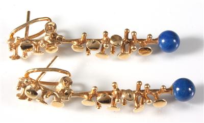 Lapis Lazuli-Ohrclips - Antiques, art and jewellery