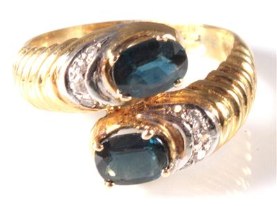 Saphir-Diamant-Damenring - Antiques, art and jewellery