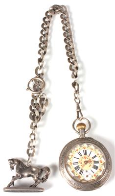 Steirische Herrentaschenuhr und Uhrkette um 1900 - Arte, antiquariato e gioielli