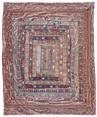 Indisches Patchwork-Textil ca. 218 x 253 cm - Arte, antiquariato e gioielli