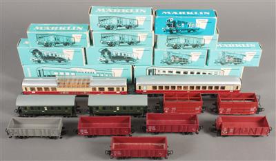 11 Waggons für Modelleisenbahn Märklin - Kunst, Antiquitäten und Schmuck