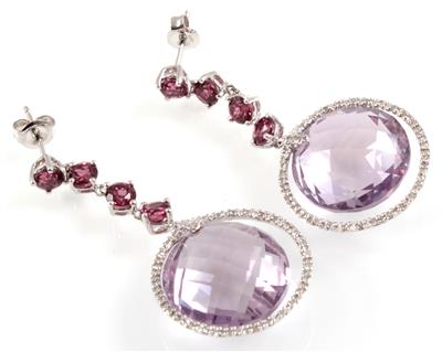 Brillant Amethystohrgehänge - Antiques, art and jewellery