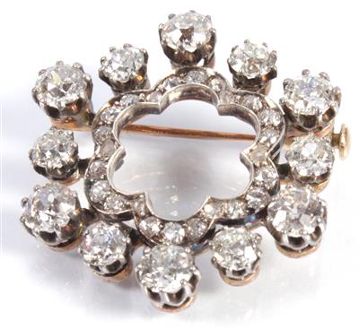Diamantbrosche zus. ca. 3,50 ct - Um?ní, starožitnosti, šperky