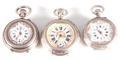 3 Damen-Taschenuhren - Antiques, art and jewellery