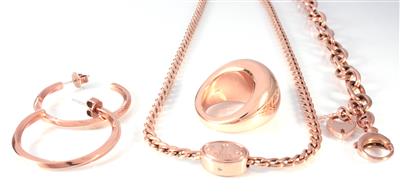 1 Ring, 1 Armband, 1 Collier,1 Paar Ohrringe - Arte, antiquariato e gioielli