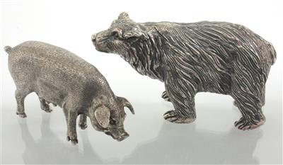 Zierfigur "Bär und Schwein" - Arte, antiquariato e gioielli