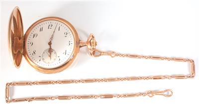 Herrentaschenuhr und Uhrkette um 1900 - Antiques, art and jewellery