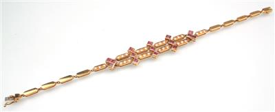 Brillant Rubin Armkette - Arte, antiquariato e gioielli