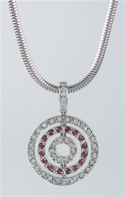 Brillant-Rubin-SaphirSmaragdwendeangehänge - Antiques, art and jewellery