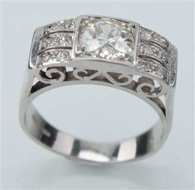 Art Deco-Diamantdamenring - Umění, starožitnosti, šperky