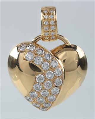 Brillant-Herzangehänge ca. 4 ct - Antiques, art and jewellery