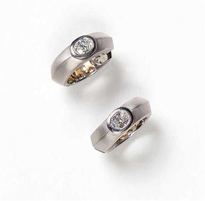 Diamant-Ohrringe "Creolen" - Arte, antiquariato e gioielli