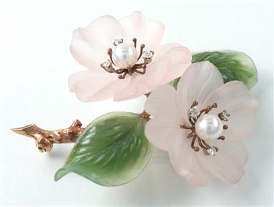 Blütenbrosche - Umění, starožitnosti, šperky