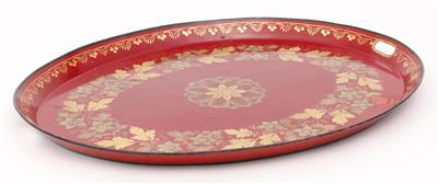 Großes ovales Tablett um 1900 - Umění, starožitnosti, šperky