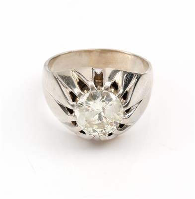 Altschliffbrillant-Solitär ca. 2,70 ct - Umění, starožitnosti, šperky