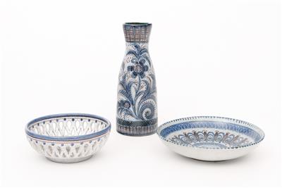 1 Vase, 2 Schalen Mitte 20. Jh. - Kunst, Antiquitäten und Schmuck