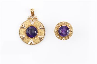 Amethystschmuckgarnitur - Antiques, art and jewellery