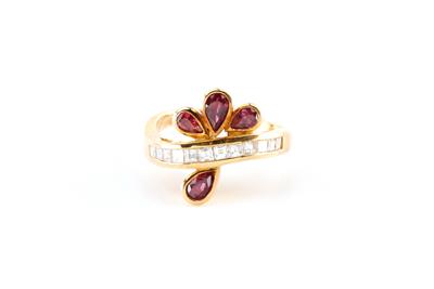 Diamant-Rubindamenring - Arte, antiquariato e gioielli