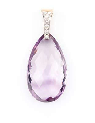 Amethyst-Brillantanhänger - Antiques, art and jewellery