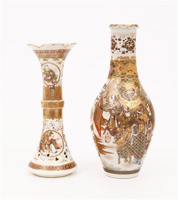 2 Satsuma Keramikvasen um 1900 - Kunst, Antiquitäten und Schmuck online auction