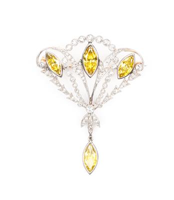 Diamant Brosche - Antiques, art and jewellery