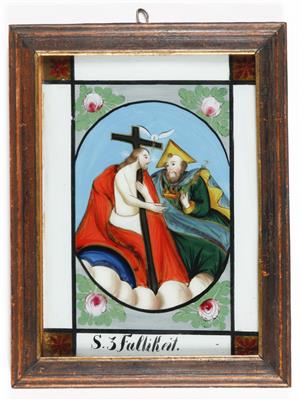 Hinterglasbild Oberammergau 19. Jh. - Umění, starožitnosti, šperky