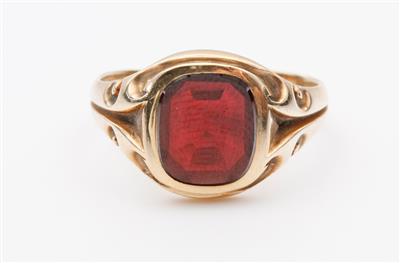 Granatring um 1900 - Arte, antiquariato e gioielli