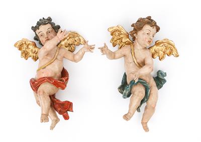 Paar Engel im Barockstil 20. Jh. - Kunst, Antiquitäten und Schmuck
