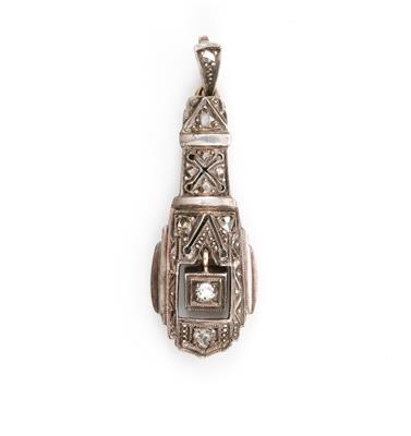 Altschliffbrillantanhänger, im Stile des Art Deco - Arte, antiquariato e gioielli