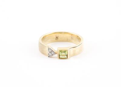 Brillant Peridotring - Kunst und Antiquitäten