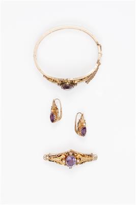 Amethyst Schmuckset - Klenoty, náramkové a stříbro