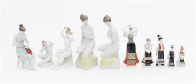 10 Zierfiguren - Antiques and art