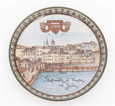 Wandzierteller/Schüssel "Gmunden anno 1899" - Arte e antiquariato