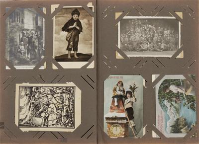Album mit ca. 165 Ansichtsund Glückwunschkarten, tlw. um 1900 - Arte e antiquariato