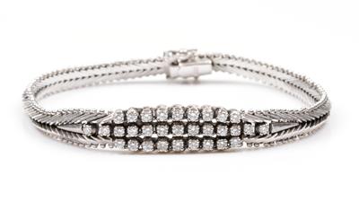 Brillantarmband zus. ca. 0,95 ct - Klenoty a náramkové