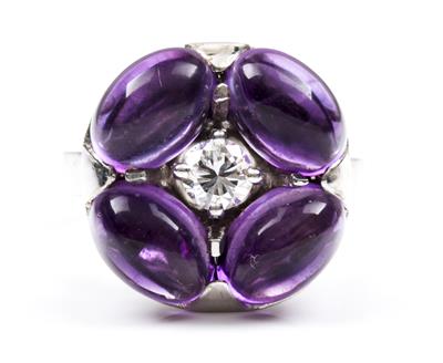 Brillant Amethystring ca.0,35 ct - Schmuck und Uhren