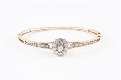 Brillantarmreif, zus. ca. 1,60 ct - Jewellery and watches