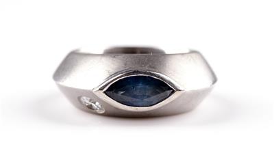 Brillant Saphir Ring zus. ca. 1,10 ct - Jewellery and watches