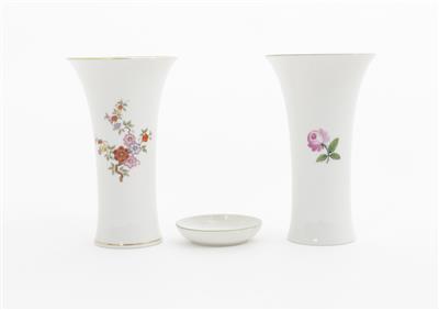 2 Vasen, 1 Schale - Arte e antiquariato