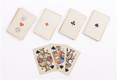 Spielkarten für Rummy, Kanasta, Bridge, C. Titze  &  Schinkay Wien, 2. Hälfte 19. Jahrhundert - Umění a starožitnosti