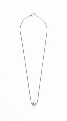 Brillantangehänge 0,15 ct an Schlangenhalskette - Klenoty, náramkové a stříbro