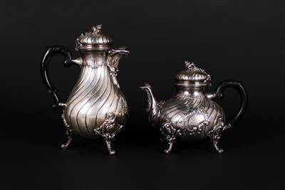 Neorokoko Kaffee- und Teekanne, 2. Hälfte 19. Jahrhundert - Klenoty, náramkové a stříbro