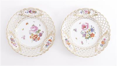 Paar Teller, Porzellanmanufaktur Meißen, 2. Hälfte 19. Jahrhundert - Antiques and art