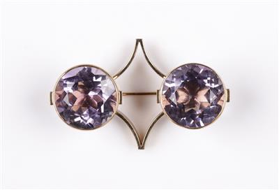 Amethystbrosche - Jewellery