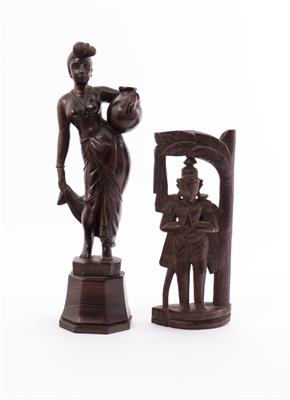 2 Skulpturen, Indien, 20. Jh. - Umění a starožitnosti