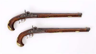 Paar Perkussions-Pistolen, J. G. Mair, Südtirol 19. Jahrhundert - Antiques and art